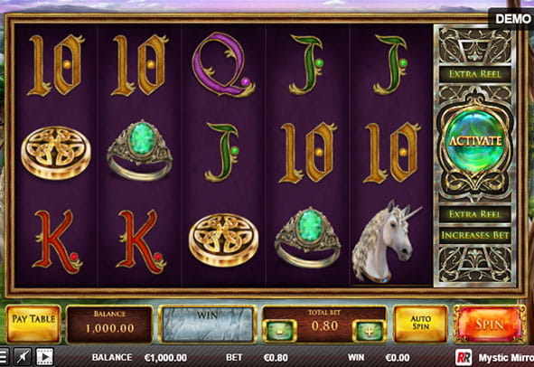 Board preview of the Mystic Mirror slot from the famous Red Rake Gaming brand.