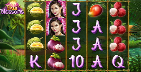 Thai Blossoms screen, Betsoft slots.